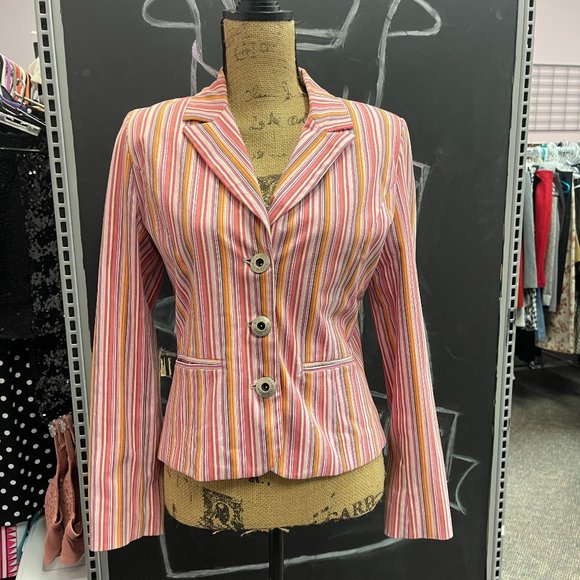 Vintage Chocolate Stripe Blazer